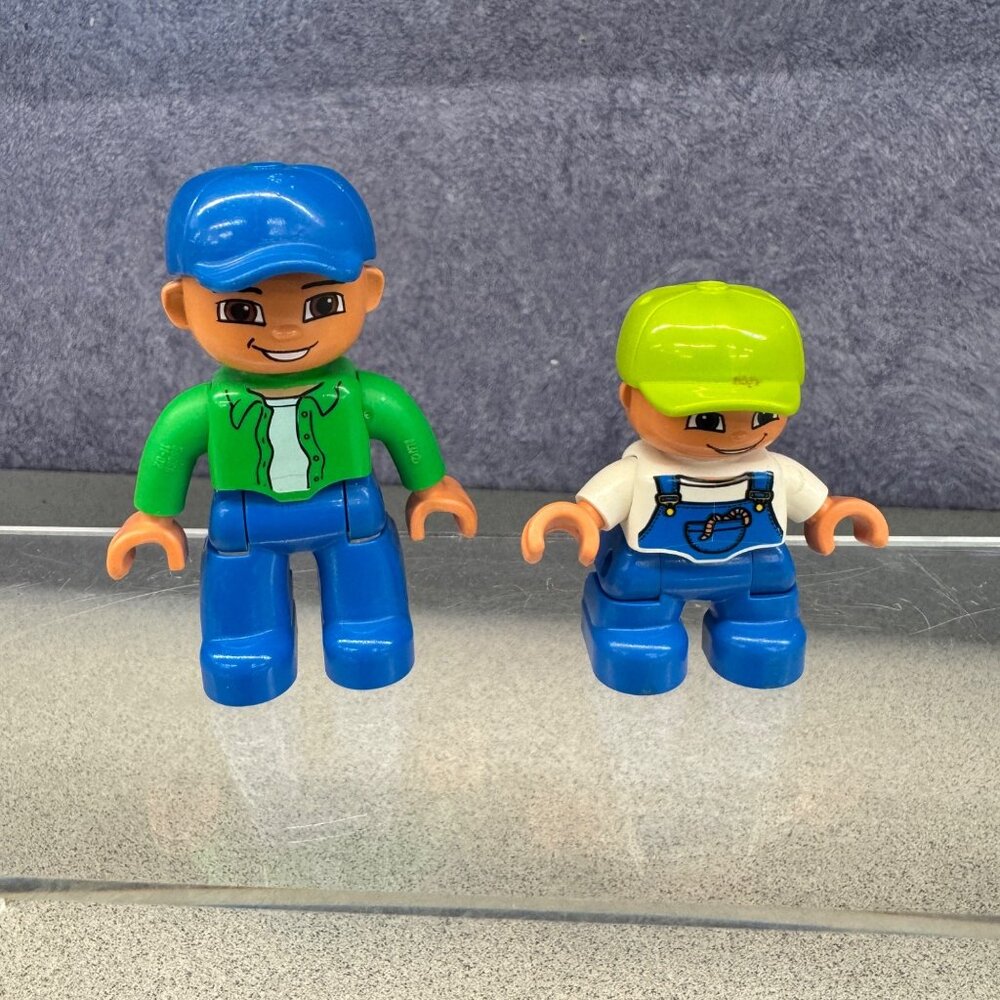 LEGO DUPLO Figures Lot of 2 Men‎ Replacement People Construction Worker
